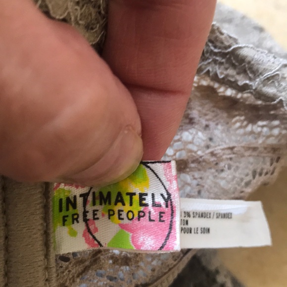 Free People strapless bandeau with lace trim - Picture 7 of 9